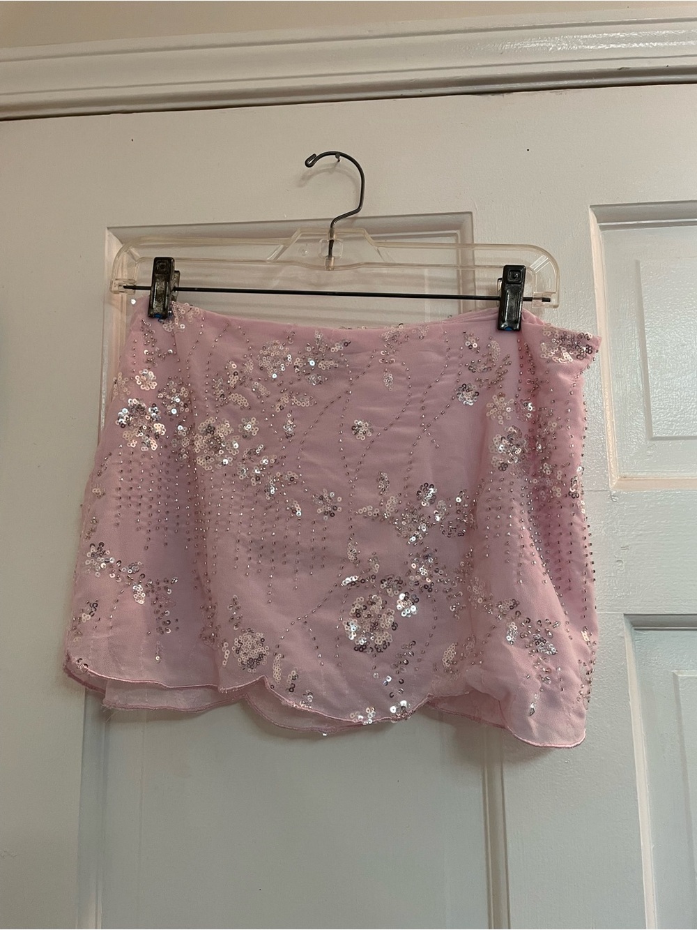 Sparkle Pink Sequin Embellished Women's Skirt edikted skirt size medium